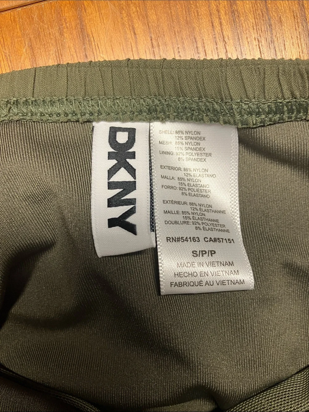 DKNY Convertible U-Wire Bandeau One Piece Swimsuit, Small, Moss Texture - Picture 7 of 11